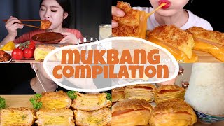 Cheese Millefeuille Ham ASMR Mukbang Compilation [upl. by Tamar]