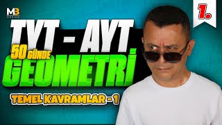 Temel Kavramlar 1  50 Günde TYT  AYT Geometri Kampı 1Gün  Kenan Kara [upl. by Nalod386]