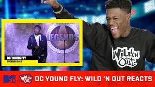 DC Young Fly Reacts To His Wild ‘N Out Audition Tape 😂  Wild ‘N Out Reacts  MTV [upl. by Hyozo201]