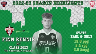 Fin Rennie  Season Highlights 202223  The Canterbury Academy [upl. by Gotcher]