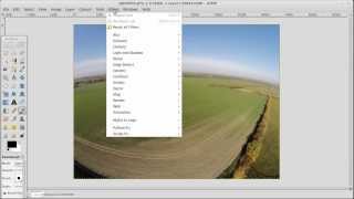 How to remove fisheye lens distortion for free on Phantom 2 Vision photos using GIMP [upl. by Rebmik]