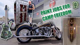 Count’s Kustoms Paints a Harley and More for Camp Freedom [upl. by Oletha]