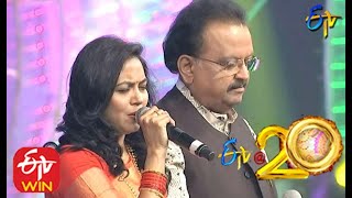 SPBalu and Sunitha Performs  Mounamelanoyi Song in ETV  20 Years Celebrations  2nd August 2015 [upl. by Standish]