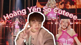 Reaction Hoàng Yến Chibi  Duyệt so cute and talented 🥹 [upl. by Cos602]