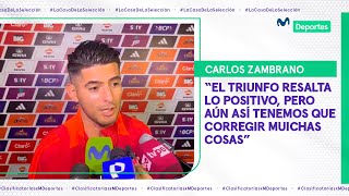 PERÚ 10 URUGUAY CARLOS ZAMBRANO DECLARÓ EN ZONA MIXTA POST PARTIDO  CLASIFICATORIAS 2026 🇵🇪⚽️🇺🇾 [upl. by Shanan]