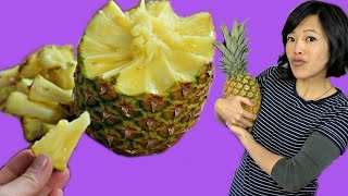 How to Pull Apart a PINEAPPLE  Pineapple Peeling  Fruity Fruits [upl. by Gauthier]