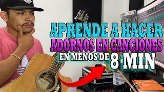 ¡APRENDE a HACER ADORNOS en CANCIONES EN MENOS DE 8 MIN  PROGRESIONES DE ACORDES MENORES [upl. by Rimat]