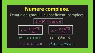 Numere complexe ecuatia de gradul 2 exercitii formule delta x1 x2 clasa 10 Invata Matematica Usor [upl. by Ariamoy]