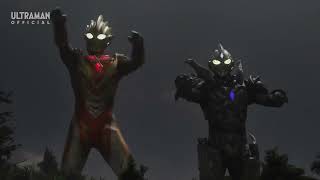 ultraman trigger and dark trigger vs megalathor [upl. by Ellimac]