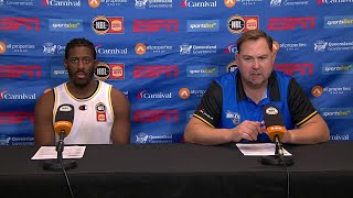 Justin Schueller and Keandre Cook press conference vs Tasmania JackJumpers  Round 9 NBL25 [upl. by Abel]