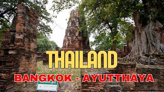 🇹🇭 Walk Tour at Beautiful Temples in Ayutthaya amp Authentic places in Bangkok Thailand [upl. by Carmina]