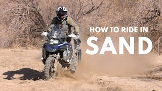 Ride and Turn in All Types of Sand  Lesson and Techniques for ADV  Dual Sport Motorcycles [upl. by Ziagos863]