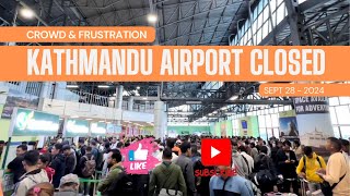 Kathmandu Airport Closed Frustrating Crowds in Domestic Checkin and a Chaotic Experience [upl. by Kuth]