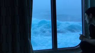 Anthem Of The Seas Vs Huge Waves And 120 MPH Winds Viewed From My Room On The Third Deck NO MUSIC [upl. by Irina]