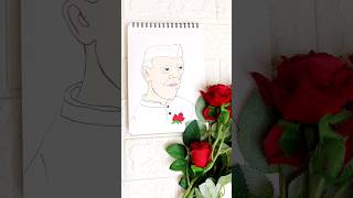 Jawaharlal Nehru🌹artandcraft jawaharlalnehru nehru childrensday drawing diy [upl. by Eimas]