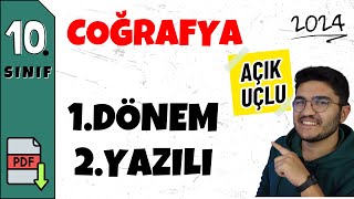 10Sınıf Coğrafya 1Dönem 2Yazılı [upl. by Levi721]