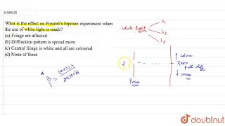 What is the effect on Fresnel\s biprism experiment when the use of white light is made [upl. by Tnecniv230]