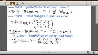 Darstellungsmatrix Basiswechsel  Berechnen Beispiel Rabea Friese [upl. by Sender]