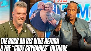 The Rock Talks His Return To The WWE Ring amp The Outrage Around Cody Rhodes  Pat McAfee Show [upl. by Lleret]