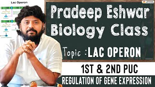 The Lac Operon  Regulation Of Gene Expression  Pradeep Eshwar Biology Class  2nd PUC [upl. by Maguire999]