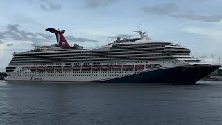 Carnival Sunrise Cruise Ship Miami Sail Away [upl. by Kory]