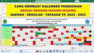 Cara Membuat Kalender Pendidikan TP 20242025 [upl. by Etnoj]