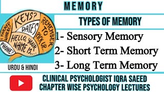 Types of Memory in Psychology  Urdu amp Hindi  Clinical Psychologist Iqra Saeed [upl. by Gass]