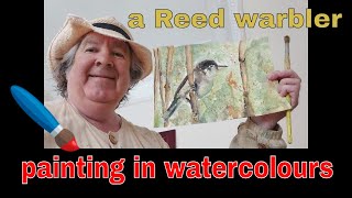 painting a Reed warbler in watercolours colinstatterartist 🐦 🐦‍⬛ 🦜 [upl. by Ased]