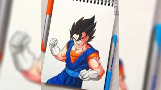 🌟 ll vegeto drawing with doms brush pen colour ll 🌟 dragonball [upl. by River]