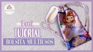 Bolsa MULTIUSOS con SUBLIMACION CASERA Cotillón para FIESTAS INFANTILES PATRON GRATIS Tu Costura [upl. by Tim]