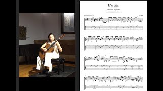 Partita in A minor Bouree angloise J s Bach Bwv 1013  Ana Vidovic Transcription [upl. by Nennek]