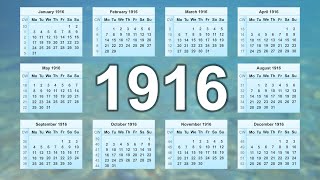 Calendar 1916 [upl. by Marice229]