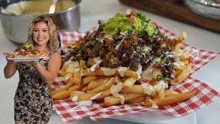 How I make my Quick amp Easy CARNE ASADA NACHO FRIES this will be your goto Recipe [upl. by Renwick]