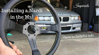 Nardi Steering Wheel Install l E36 M3 [upl. by Allys]