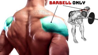 5 BEST REAR DELTOID EXERCISES WITH BARBELL ONLY AT HOME [upl. by Bible]