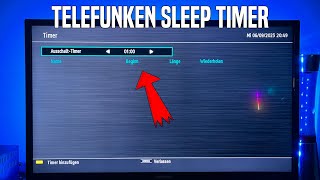 Telefunken Fernseher Sleep Timer einstellen Automatisches Ausschalten [upl. by Hsaniva]