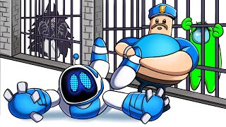 ASTRO BOT and Mini Escape from BARRYS PRISON  Mini Crewmate kills BARRY  Among Us Animation [upl. by Law]