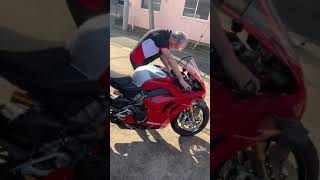 Taking my brand new Ducati Panigale V4R from the dealer [upl. by Elora]