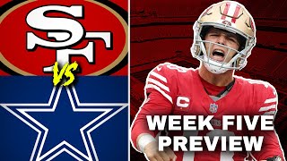 Preview 49ers renew rivalry vs Cowboys in battle of top NFC teams [upl. by Ayala]