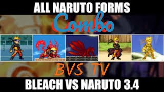 BVSCách Combo tất Cả các Dạng Của Naruto Trong Bleach Vs Naruto 33 [upl. by Ardnosak]