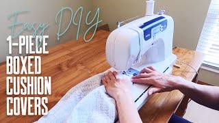 DIY Easy 1 Piece Boxed Cushion Cover Tutorial  Van Build Series Ep 47 [upl. by Dweck385]