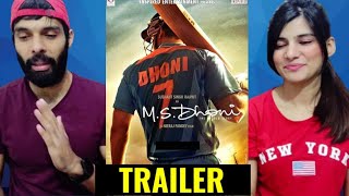 MSDHONI  THE UNTOLD STORY 😔  Sushant Singh Rajput  Trailer REACTION VIDEO [upl. by Asiluj156]