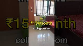 Reality of ₹15month hostel room at AIIMS 🩺😱 aiims shorts viral mbbs hostelroom [upl. by Ainitsirhc]