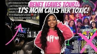 Benet Leaves Tour  Tjs Mom Begs Him to Stay Away from Benet 😳😳 [upl. by Terchie369]