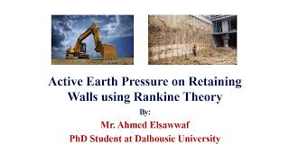 Active earth pressure on retaining walls using Rankine Theory [upl. by Irreg141]