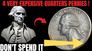 Most Valuable Washington Quarter Dollars top 4 Rare coins in the world a lot of Money [upl. by Tiff963]