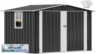 DWVO 6x4ft Metal Outdoor Storage Shed with Window Lockable Tool Storage Sheds Review [upl. by Michella]