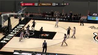 Harvard Womens Basketball Posts Road Win at Princeton 7868 [upl. by Ynnattirb]