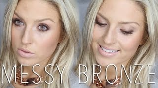 Chit Chat Makeup Look ♡ Messy Bronze For Blue Eyes ♡ [upl. by Eanyl]