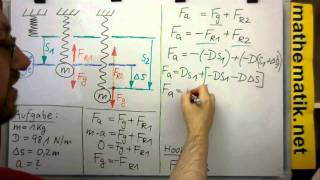 Anwendung der Newtonschen Gesetze Beschleunigung eines Federpendels [upl. by Arikaahs839]
